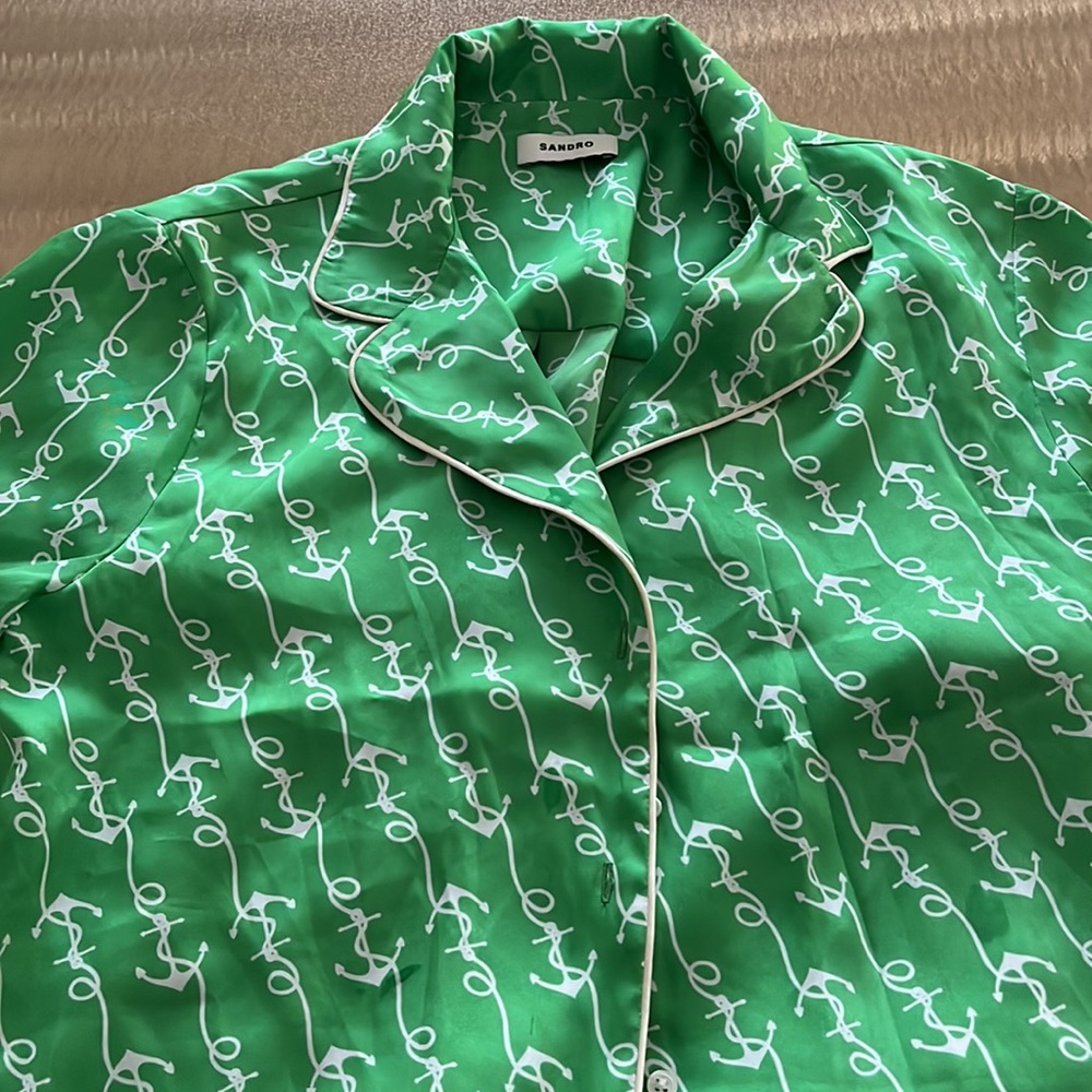 Sandro Green Linen Beach Set - Picture 2 of 6